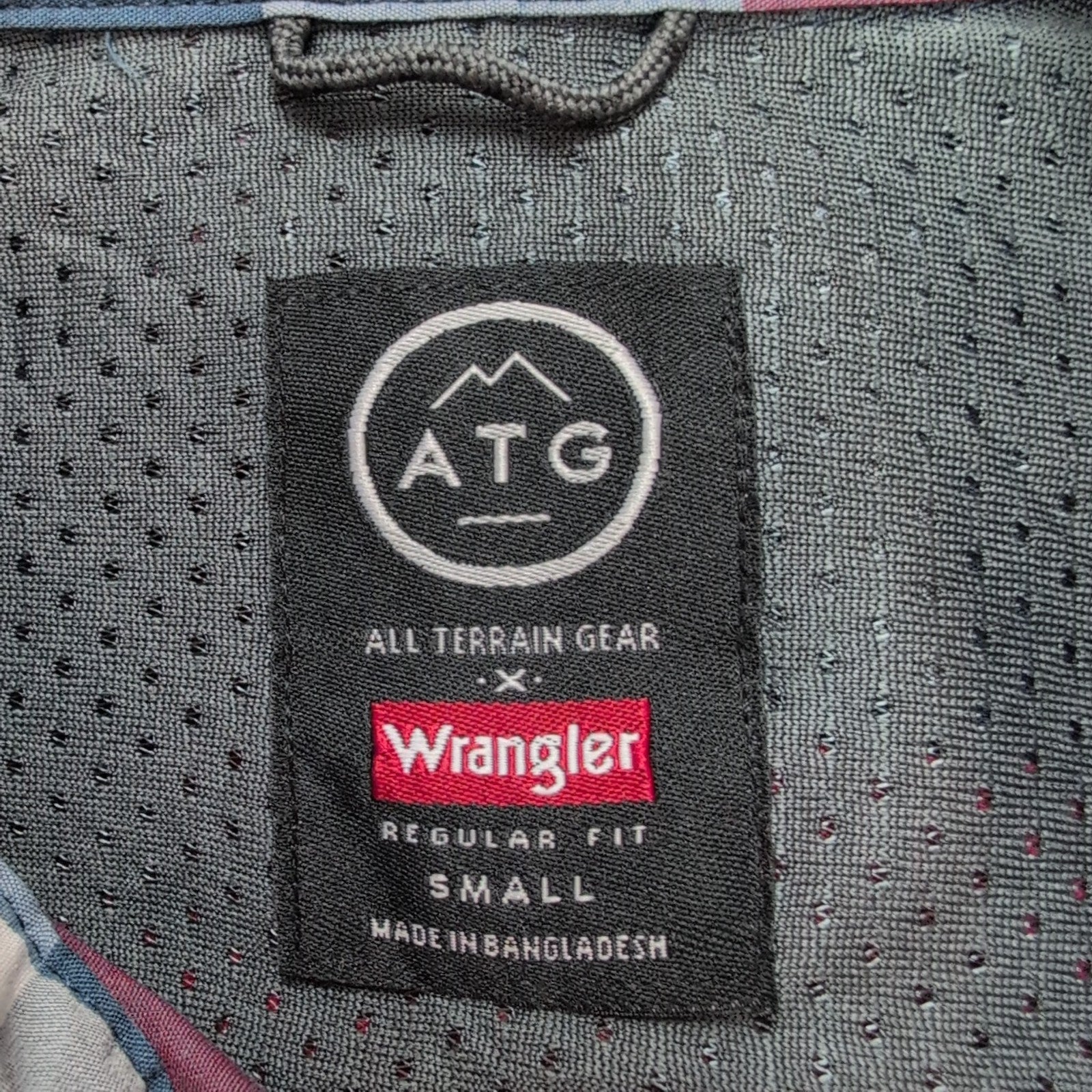 Chemise Wrangler ATG Manche Courte Technique Carreaux Bleu Blanc Rouge Taille S