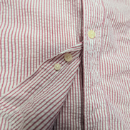 Chemise CHAPS à rayures rouge manches courtes taille XL #110e
