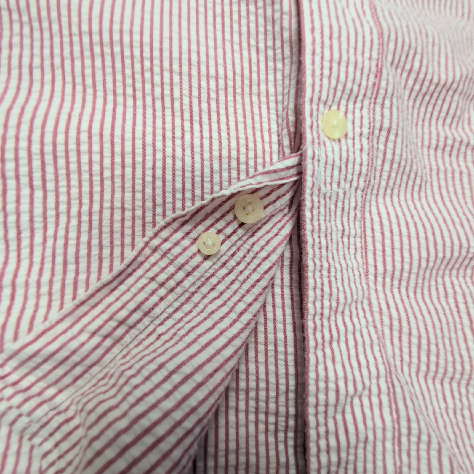 Chemise CHAPS à rayures rouge manches courtes taille XL #110e