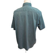 Chemise WRANGLER Homme L Verte Unie Manches Courtes 2 Poches à Rabat