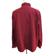 Chemise Wrangler Workwear Manches Longues Rouge Foncé avec Poches Taille XL