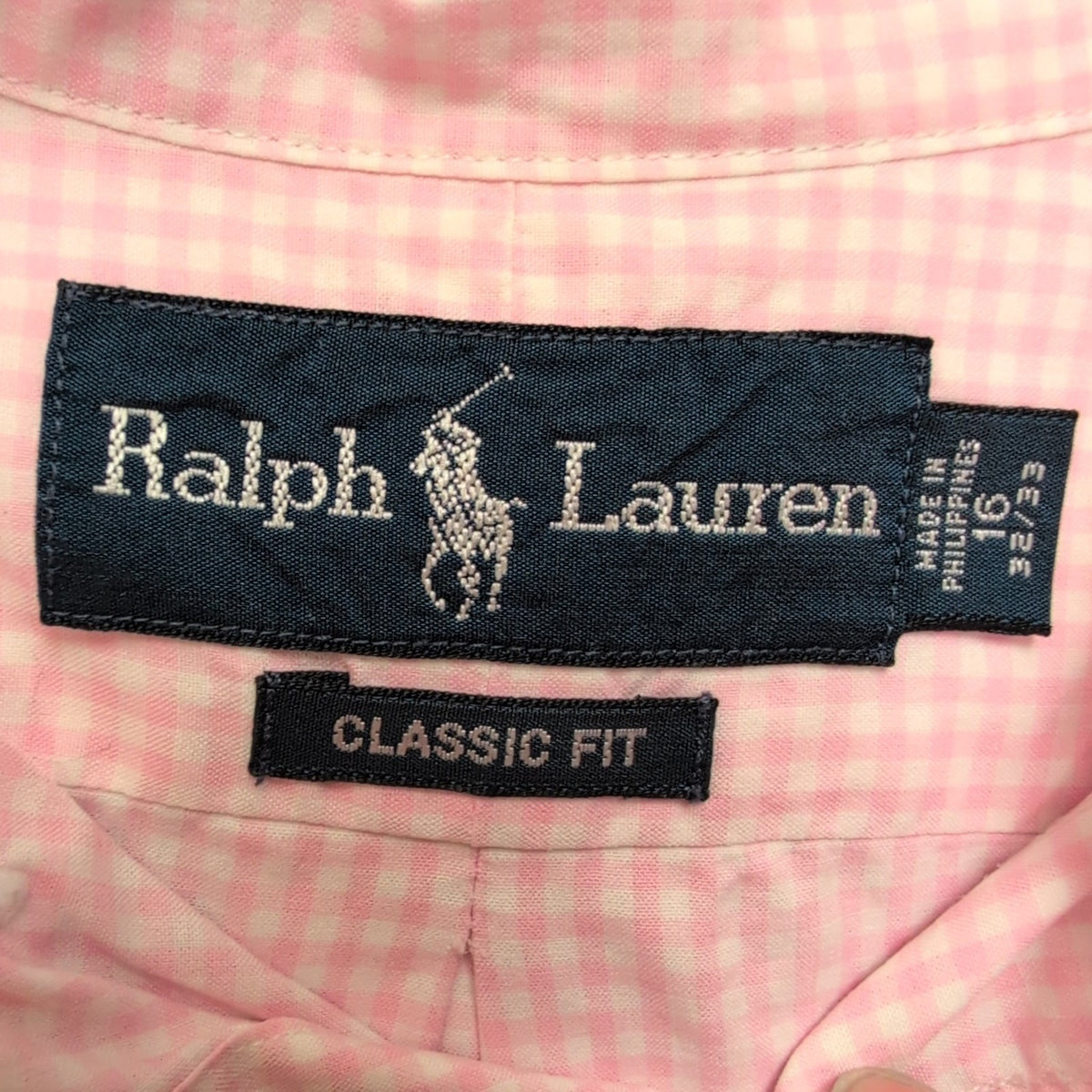 Chemise Ralph Lauren L Rose Petits Carreaux Shirt Button Down Logo Bleu Ciel