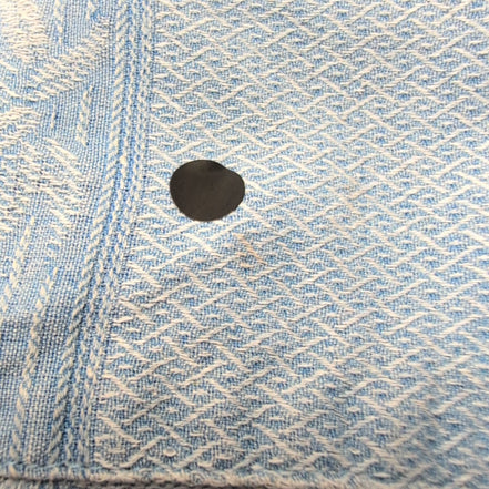Chemise Hawaïenne Caribbean Joe XL Soie Bleu Clair Palmiers Manches Courtes