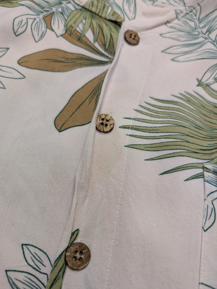 Chemise hawaïenne Puritan feuilles manches courtes taille L