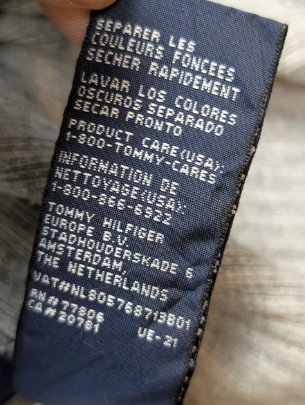 Sweat Tommy Hilfiger Gris Clair Texture Gaufrée Logo Manche - Taille L / XL