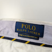 Pantalon chino Polo Ralph Lauren W38 L30 blanc Stretch Straight Fit