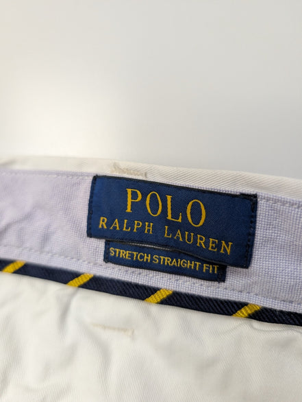 Pantalon chino Polo Ralph Lauren W38 L30 blanc Stretch Straight Fit