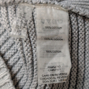 Pull Calvin Klein Col Rond Gris Clair Manches 3/4 Ficelées - Taille M