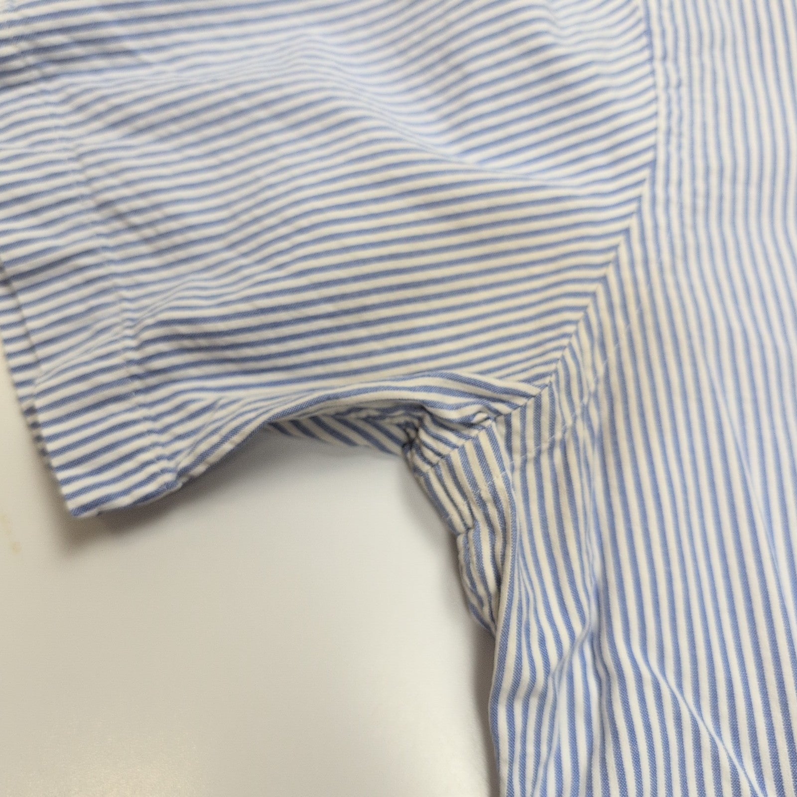 Chemise Ralph Lauren S Bleue Rayures Logo Bleu Manches Courtes