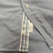 Chemise Pendleton L Bleu Uni Oxford 100% Coton Manches Longues