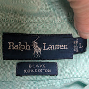 Chemise Ralph Lauren Blake L Vert Eau Shirt Button Down Coton 3146