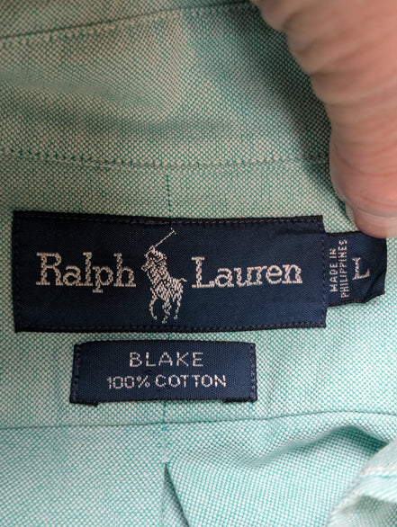 Chemise Ralph Lauren Blake L Vert Eau Shirt Button Down Coton 3146