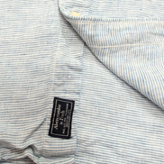 Chemise Abercrombie & Fitch 100% Lin Bleu Rayures Manches Courtes Taille M