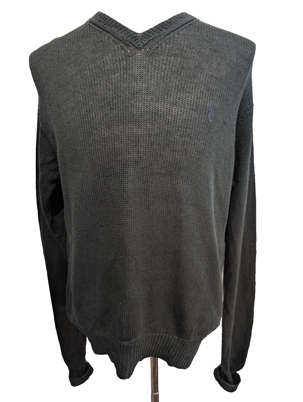 Pull POLO Ralph Lauren Rare - 60% Lin / 40% Coton - Vert Foncé - Taille M