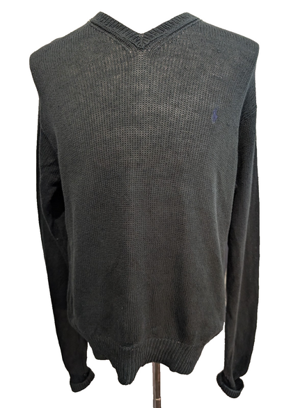 Pull POLO Ralph Lauren Rare - 60% Lin / 40% Coton - Vert Foncé - Taille M
