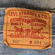 Jean Levi's 560 Comfort Fit Vintage Homme W38 L36 Bleu Denim Ample Long