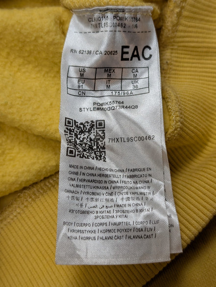 Sweat à capuche Guess Originals Jaune Grands Logos Taille M