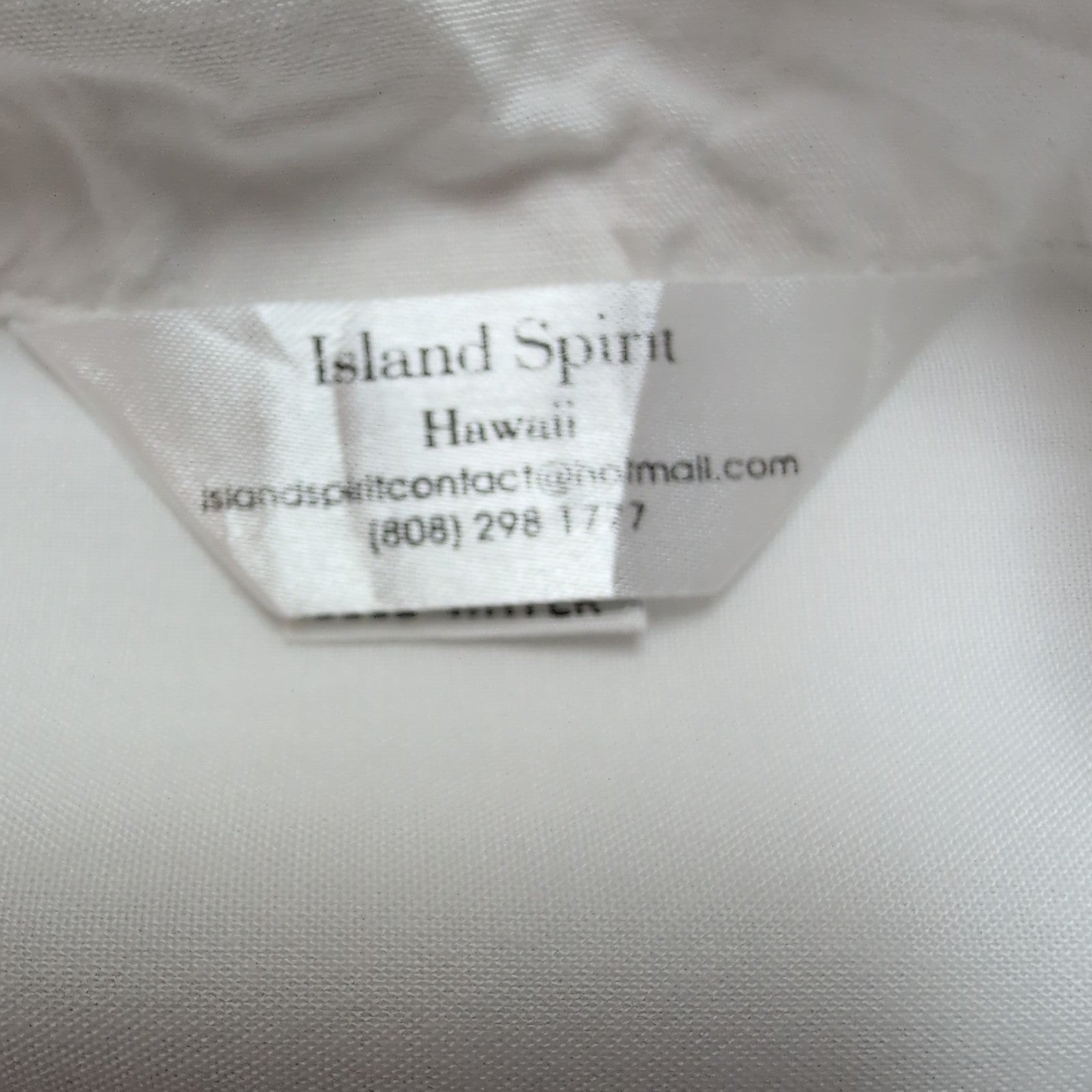 Chemise Hawaïenne Island Spirit Hawaii M Rayonne Fleurs Tropicales Blanc