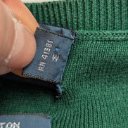 Pull Fin Polo Ralph Lauren Vert Col V Taille XL 100% Coton Pima | 542WSR