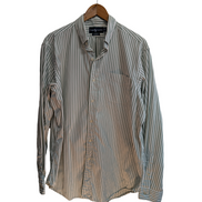 Chemise Ralph Lauren verte à rayures avec poche sans logo taille L #2503