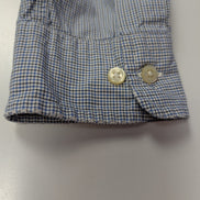 Chemise Polo Ralph Lauren Shirt S Custom Fit Micro-Carreaux Bleu Blanc Button Do