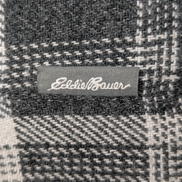 🌲 EDDIE BAUER L Flanelle Coton Stretch Carreaux Gris |297S