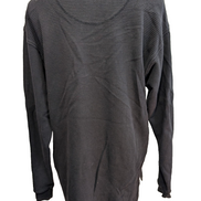 Sweat LEE Noir Vintage Col Boutonné Maille Gaufrée Nid Abeille Coton Taille L