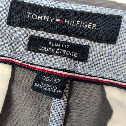 Pantalon chino Tommy Hilfiger stretch gris taille W30xL32 FR40 #50ct