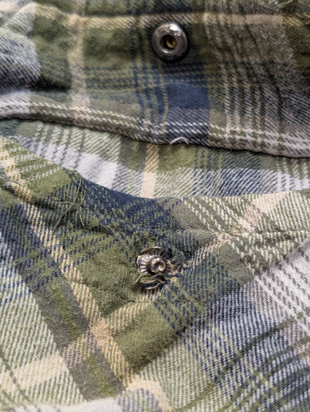 Boston Traders Veste Capuche Matelassée Carreaux Kaki Bleu XXL 🔥|260S