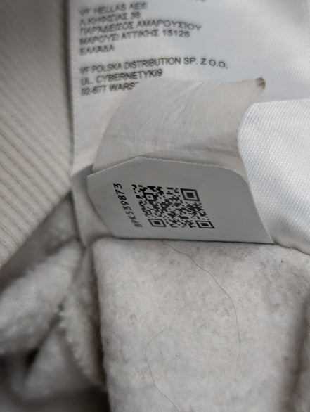 The North Face Sweat à Capuche Blanc - Grand Logo Carré au Dos - Taille XL Femme