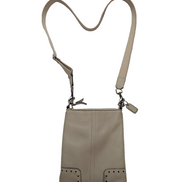 Sac bandoulière Coach cuir blanc cassé crème crossbody