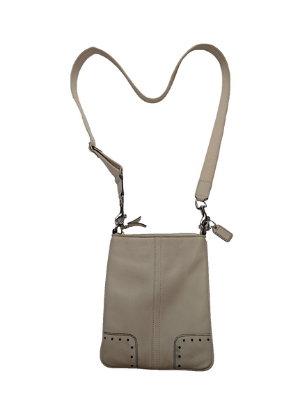 Sac bandoulière Coach cuir blanc cassé crème crossbody