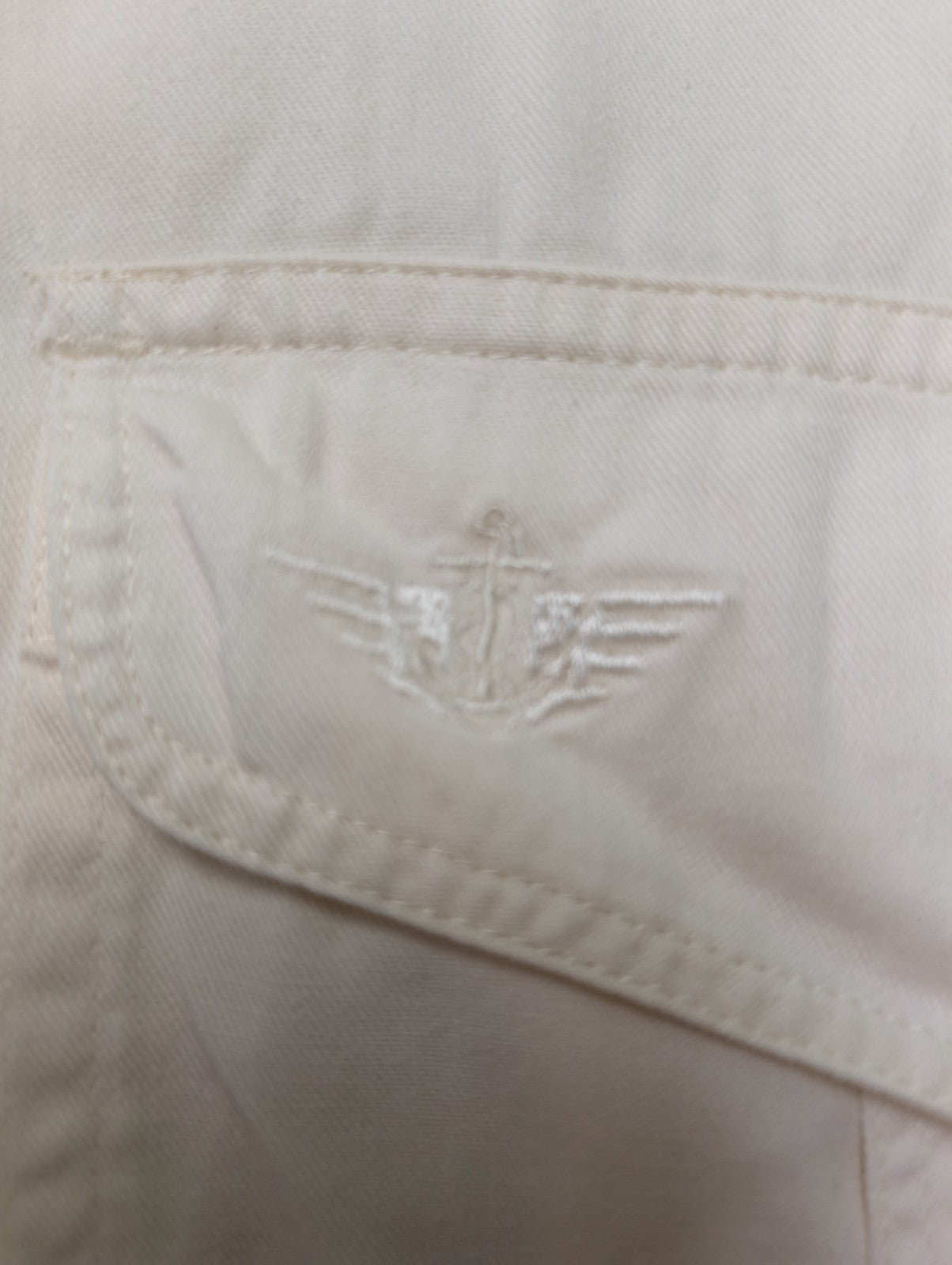 Chemise à manches courtes Dockers blanc cassé uni 2 poches taille XXL Homme