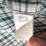 Chemise Dockers verte à carreaux 100% coton manches longues 1 poche XL XXL