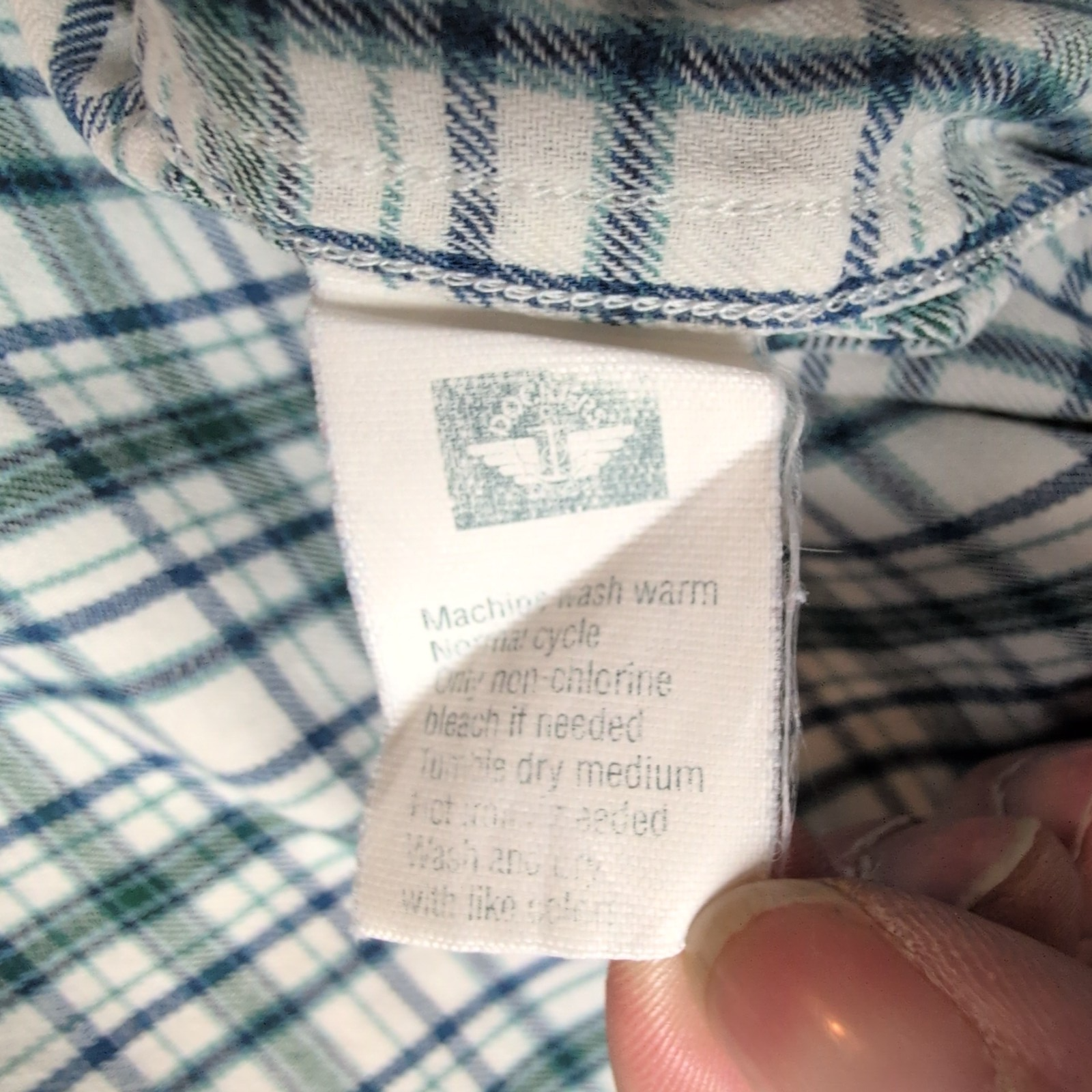 Chemise Dockers verte à carreaux 100% coton manches longues 1 poche XL XXL