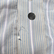 Chemise Lacoste XL Bleu Rayures Made in Hong Kong 100% Coton Été
