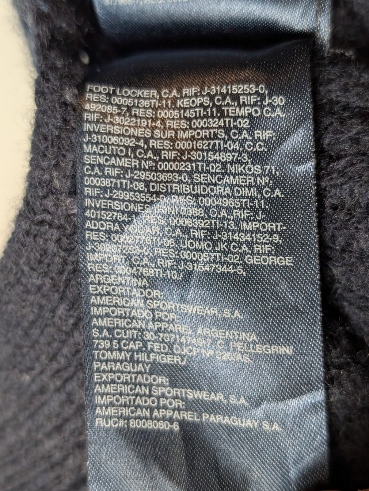 Pull Tommy Hilfiger Femme Col Roulé Bleu Marine Laine d'Agneau Taille S