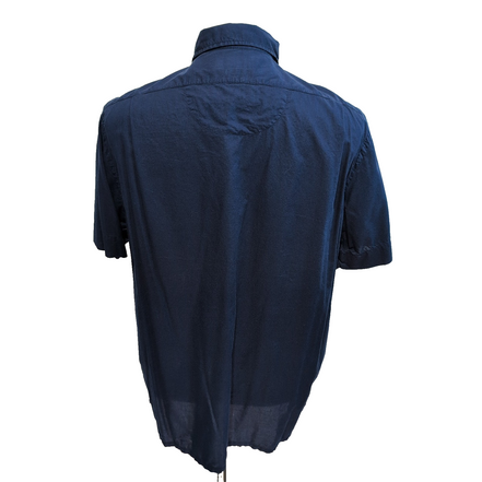 Chemise Polo Ralph Lauren L Bleu Marine Hawaïenne Logo Blanc QR manches courtes