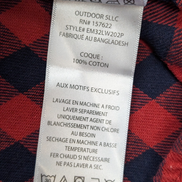 EDDIE BAUER Flanelle Rouge Marine L TBE Boutons Gravés 100% Coton | 330S