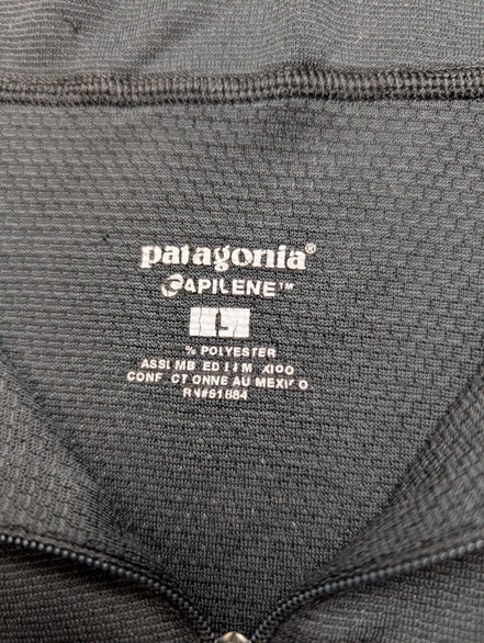 Polo Patagonia Capilene Noir Col Zippé - Homme Taille L