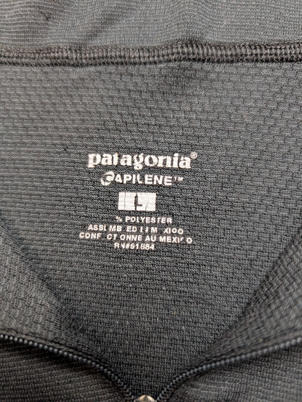 Polo Patagonia Capilene Noir Col Zippé - Homme Taille L