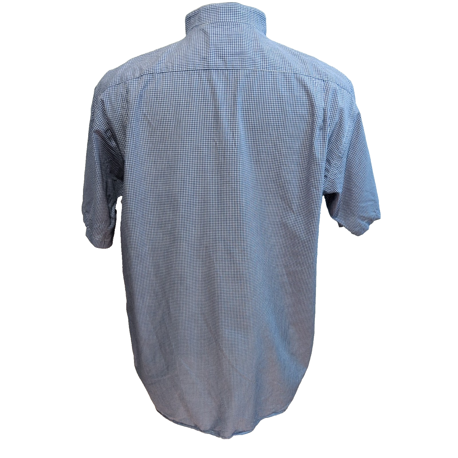Chemise Nautica XL Col Mao Bleu Carreaux Manches court Sans Repassage