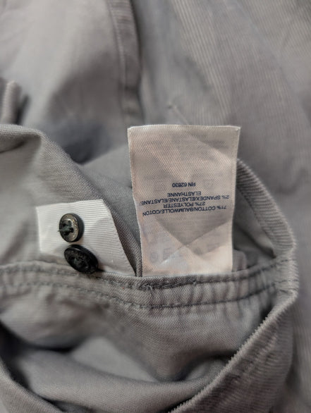 Chemise LANDS' END T.M Velours Côtelé Gris 71% Coton Classic Fit