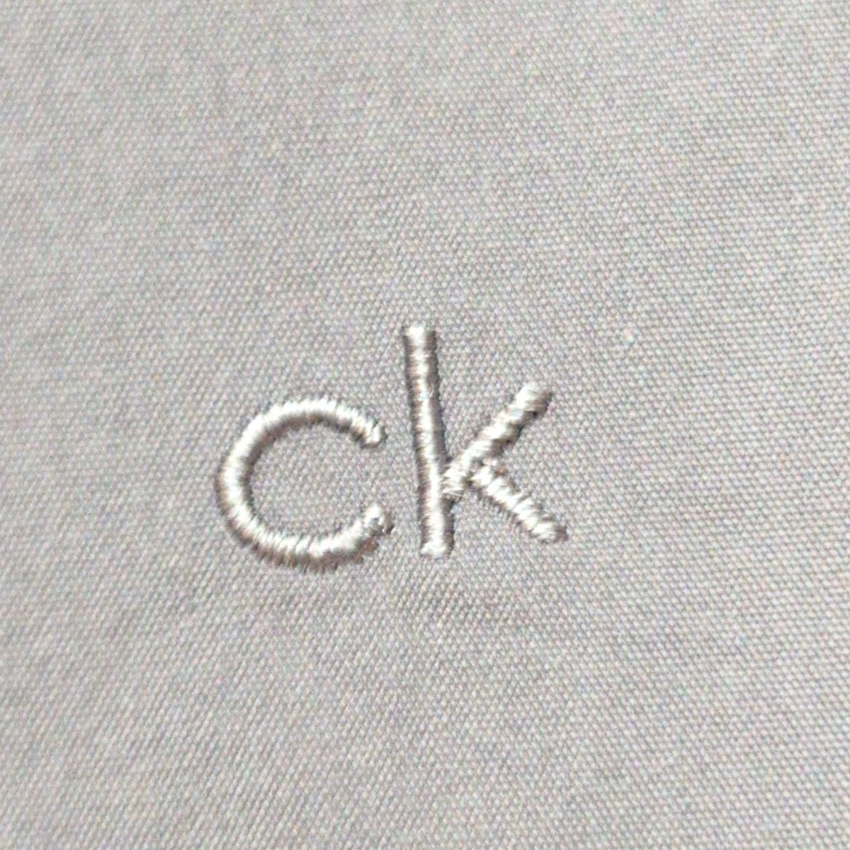 Chemise CALVIN KLEIN Stretch Gris Foncé XL Logo Brodé Coton Slim Fit