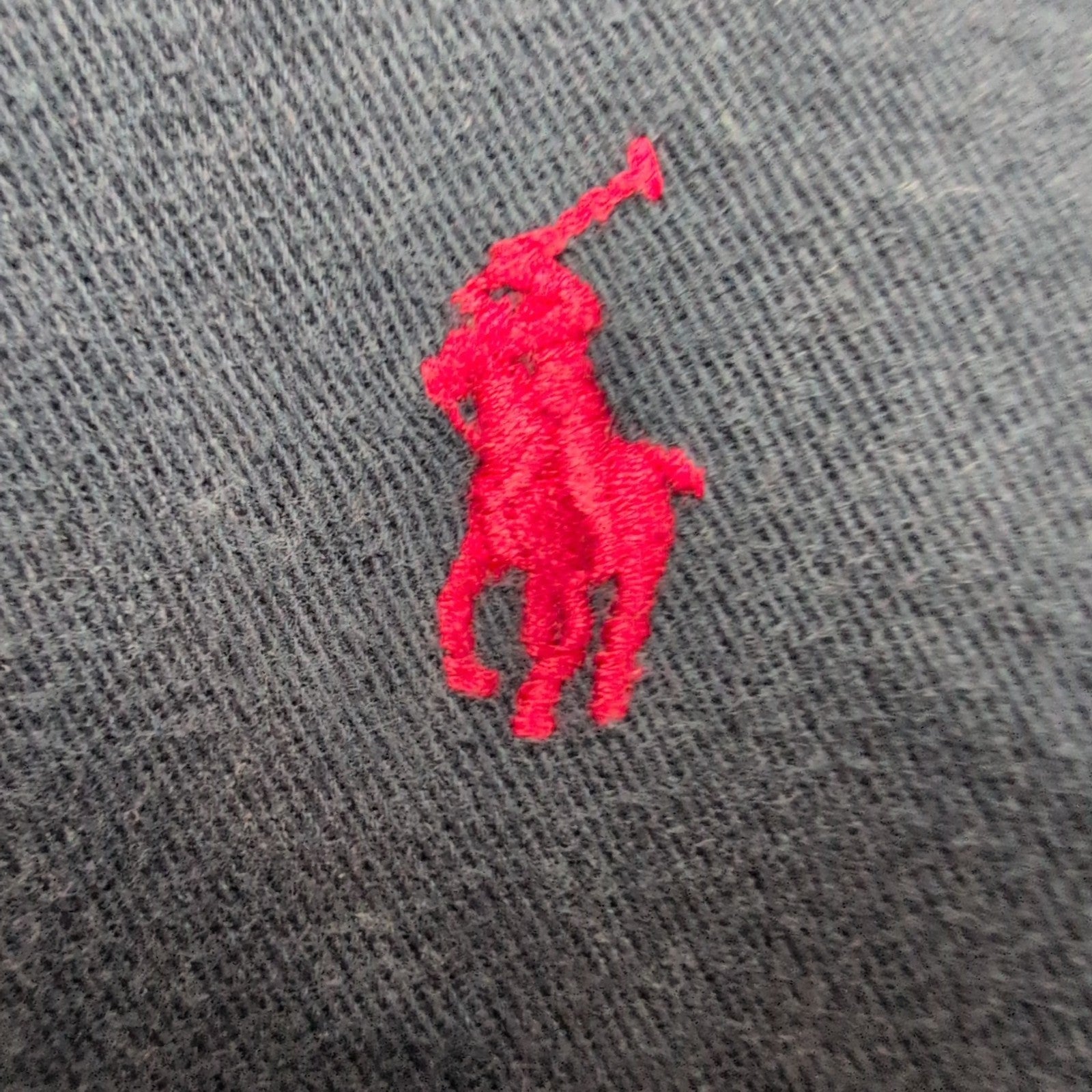 Chemise Ralph Lauren XL Vintage Bleu Marine Logo Rouge Malaysia manches longues