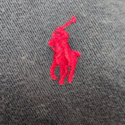 Chemise Ralph Lauren XL Vintage Bleu Marine Logo Rouge Malaysia manches longues