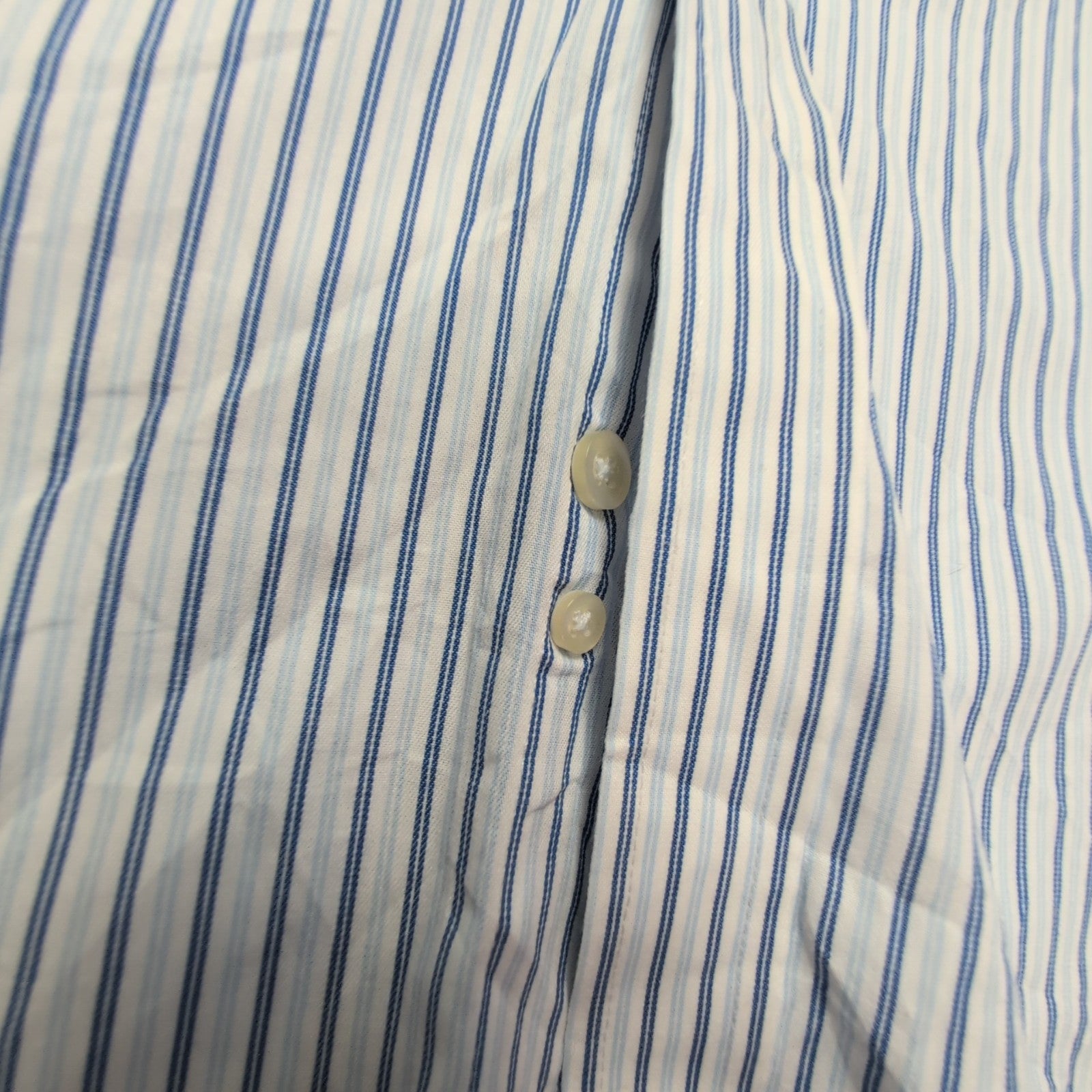Chemise CHAPS blanche à rayures bleues taille M / L #145e