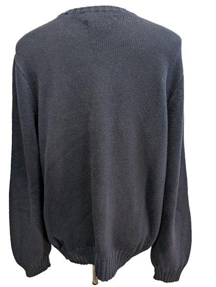 Pull POLO Ralph Lauren Maille Dense Bleu Marine Col Rond - Taille XL