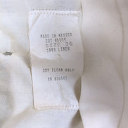 Pantalon Geoffrey Beene 100% Lin Marron Carreaux Chino à Pinces Taille W34