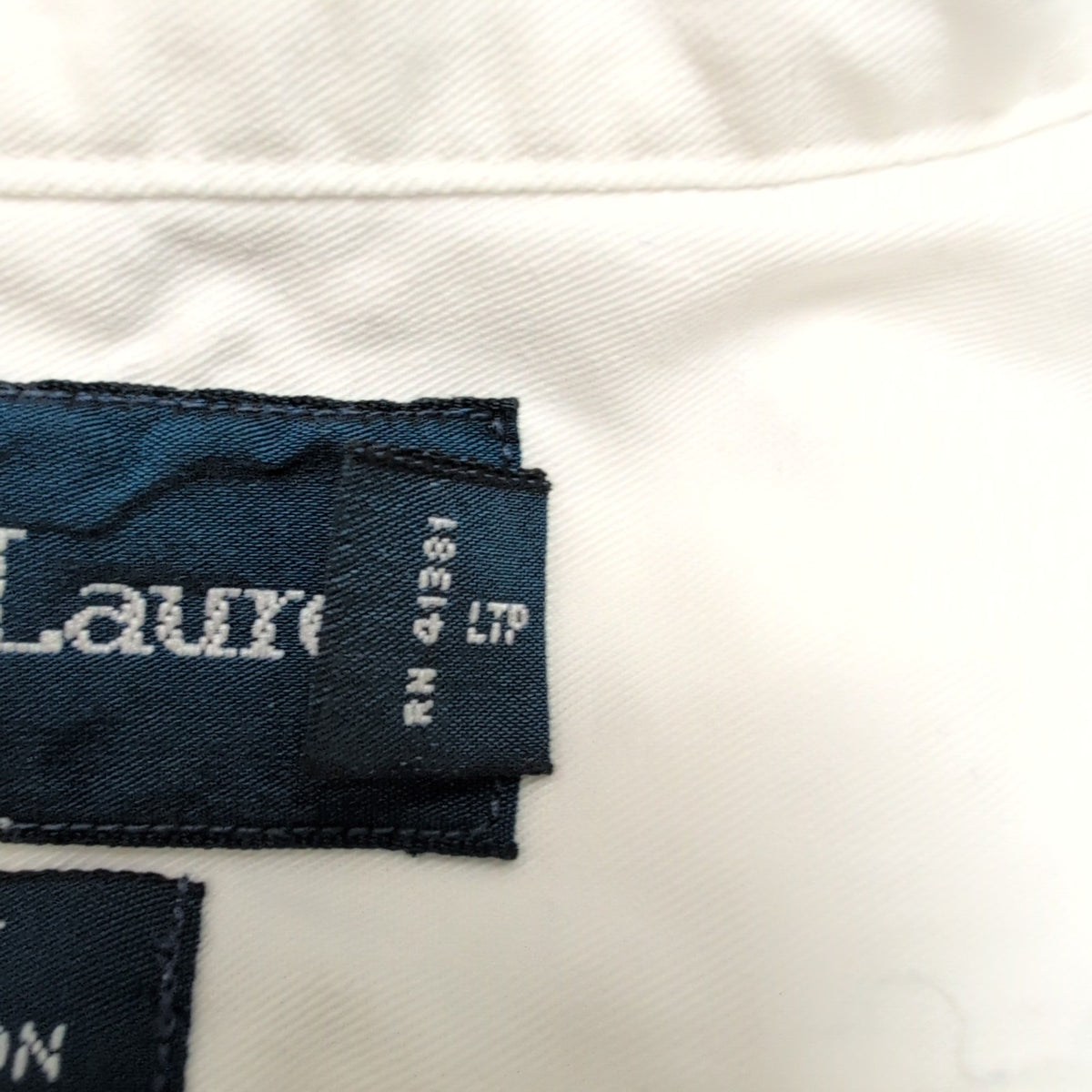 Chemise Ralph Lauren Blake M/L blanc uni 100% coton Manches longues